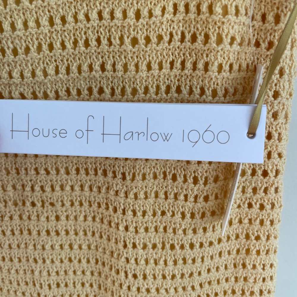 House of Harlow 1960 | NWT Boho Crochet Knit Cotton Midi Skirt S - Picture 4 of 8